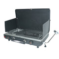 2-Burner 2-In-1 Portable Propane Outdoor Camp Stove and Grill